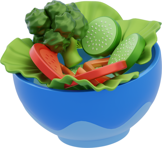 Vegetable Salad 3d Illustration