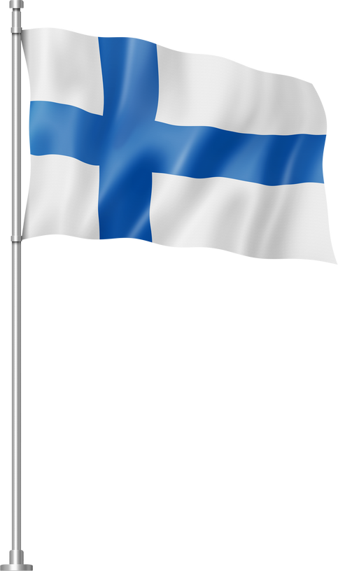 Finnish flag isolated on white