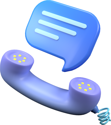 Contact messaging 3D illustration