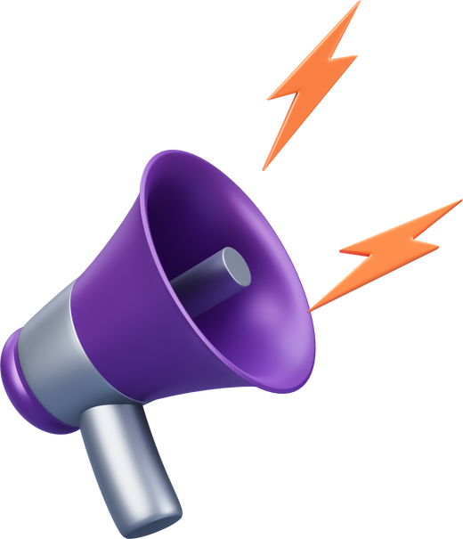 Megaphone icon isolated 3d render illustration