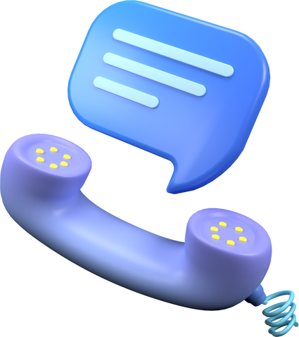 Contact messaging 3D illustration